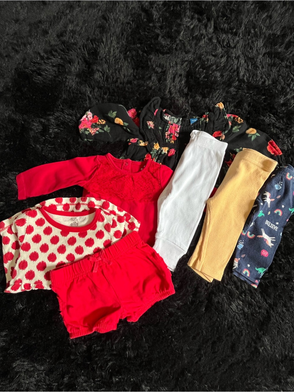 COTTON 3-6 Months Girl RED 7 Piece Bundle. Live Show Listing. $10 starts.